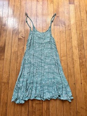 Urban Outfitters Sage Green Printed Spaghetti Strap Dress